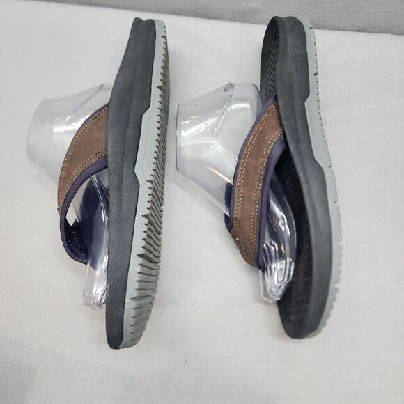 Dr Scholl's Slip on Thong Men's Reflect Brown Flip Flop Shoes Size 12 M - Picture 4 of 8